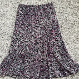 East 5th Black and Pink A-Line Skirt